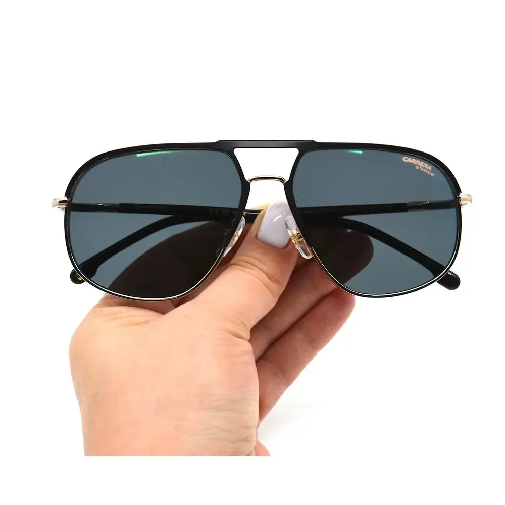 NEW CARRERA 1051318/S 2M2 BLACK GOLD GREY POLARIZED AUTHENTIC SUNGLASSES - Picture 11 of 12